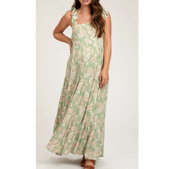 PinkBlush Maternity Tie Strap Maxi - Picture 1 of 4